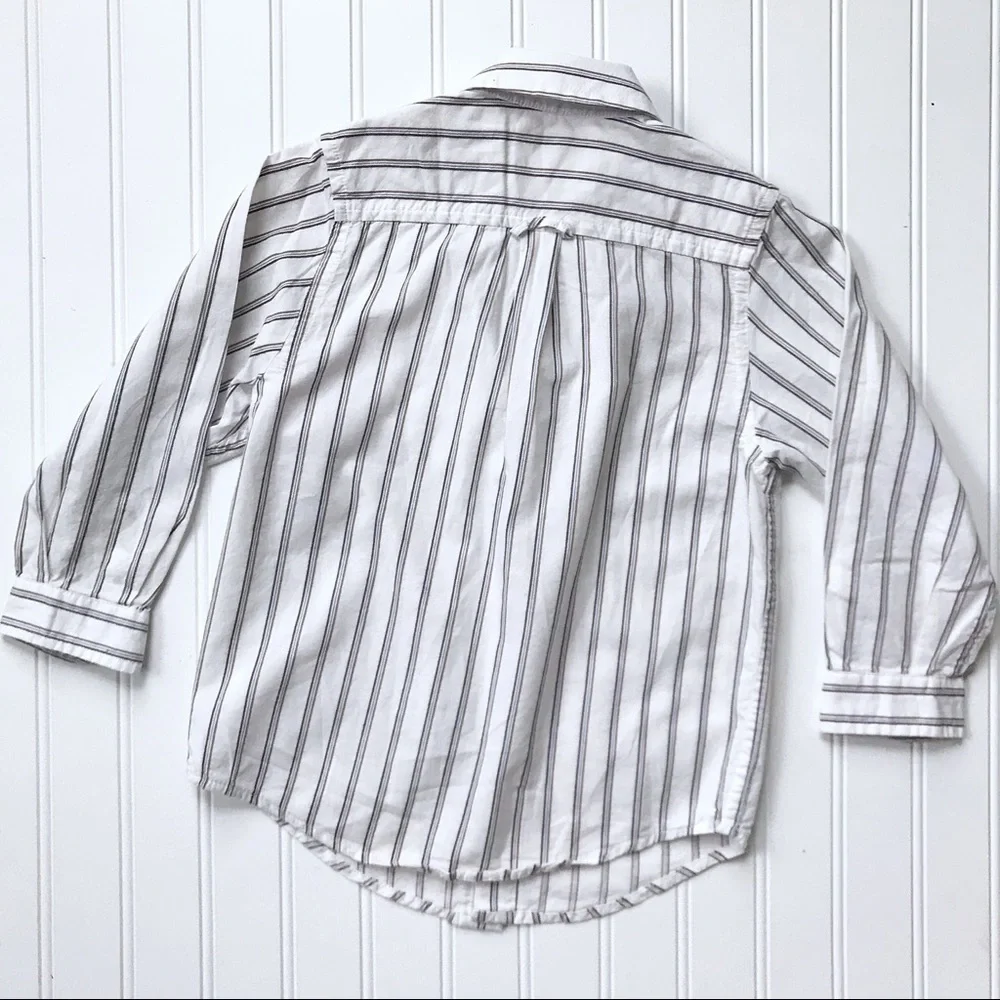 •Children’s Place• white striped poplin shirt